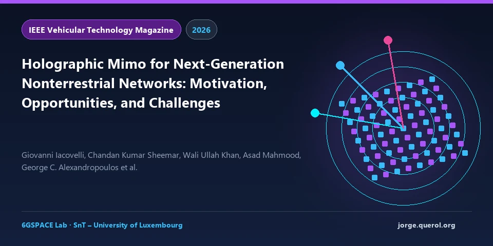 Holographic MIMO for Next-Generation Nonterrestrial Networks