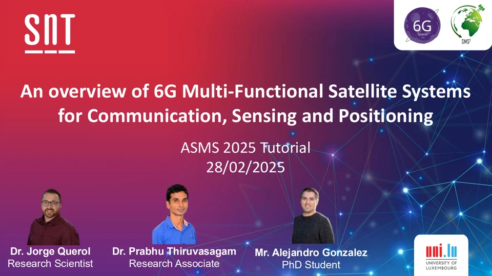 ASMS 2025 6G Multi-Functional Satellite Systems Tutorial – Slide Deck Cover